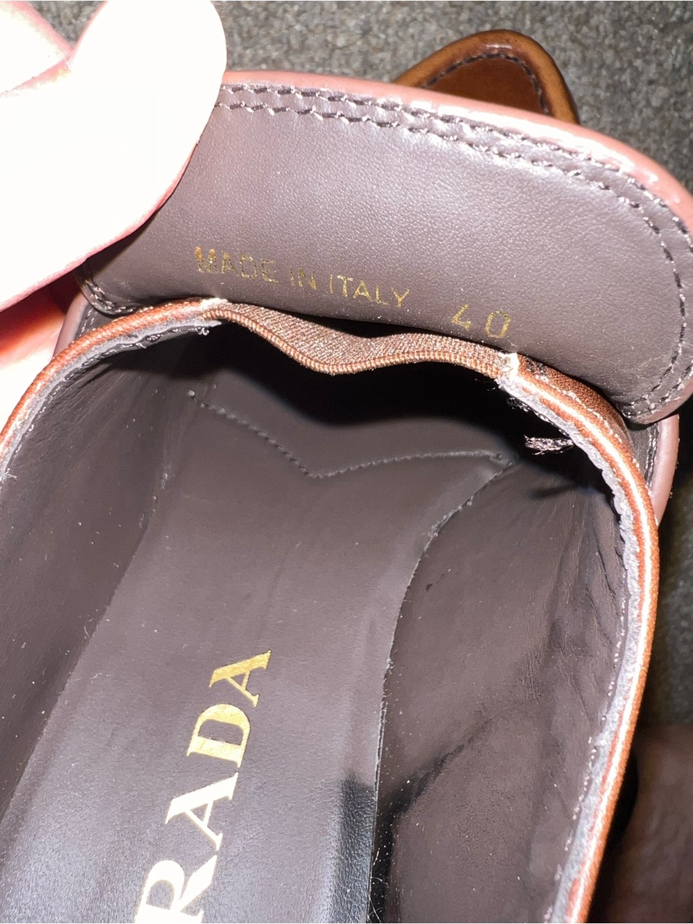 Prada Brown Leather Loafers - Picture 7 of 10